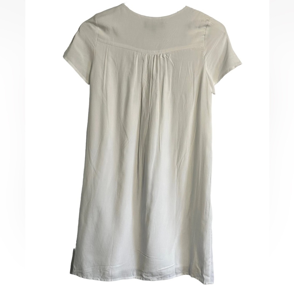 Lulus Small Embroidered Lace Up Shift Dress Vacation Beach Down In Kokomo - Picture 5 of 13